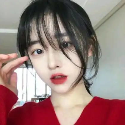 红色女生头像,穿红上衣的美女头像标准美女