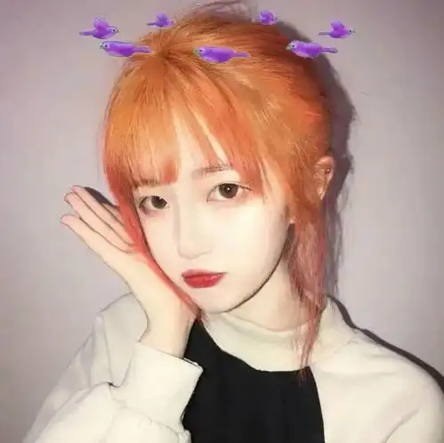 头像超可的橙色系女生头像
