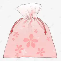 古风宫廷水彩清新粉色系桃花卡通手绘钱袋锦囊香包素材图片免费下载千库网