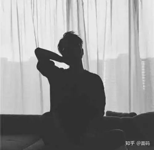 黑白头像男颓废