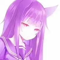头像动漫紫色梦幻女