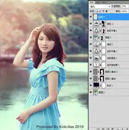 photoshop调出湖边美女图片甜美的日系粉色调
