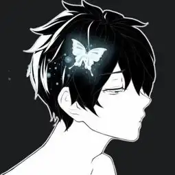 手描丧系男生头像动漫情侣