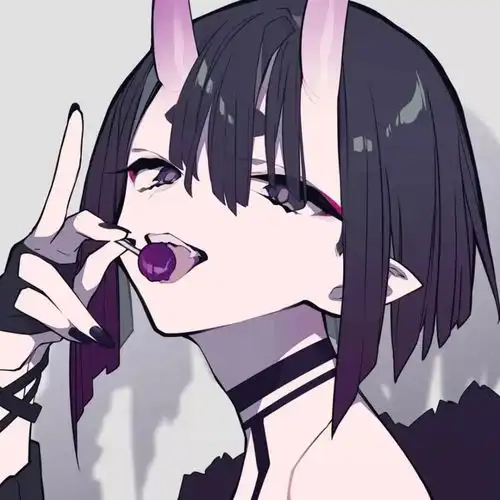 暗黑系霸气高冷动漫女生头像
