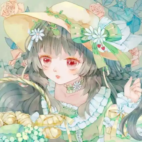 女生动漫头像绿色系列生活的温柔总会哒哒哒的跑进你怀里的
