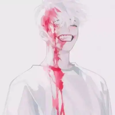 黑暗系男生头像丧恐怖红眼丧系卡通头像