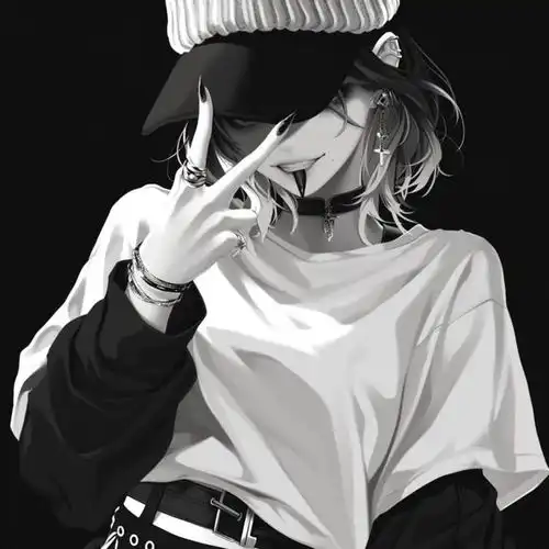 头像女伤感黑色系动漫
