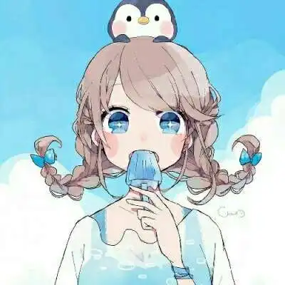女生头像紫色系动漫图片蓝色系