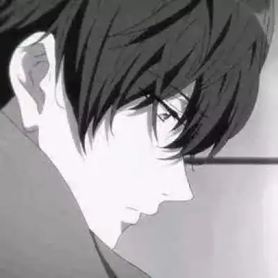 丧系男头动漫黑白哭泣