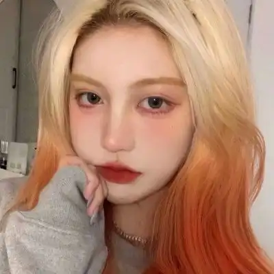 橙色系女生头像一定要站在自己所热爱的世界里闪闪发光
