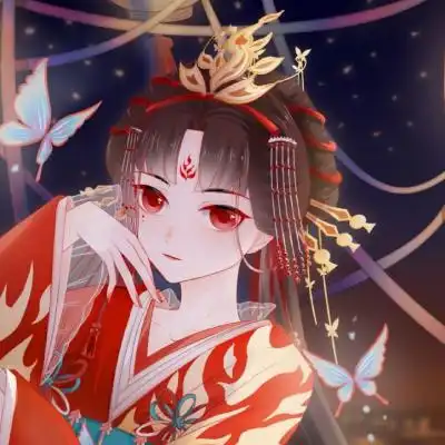 女生古风头像蓝色动漫