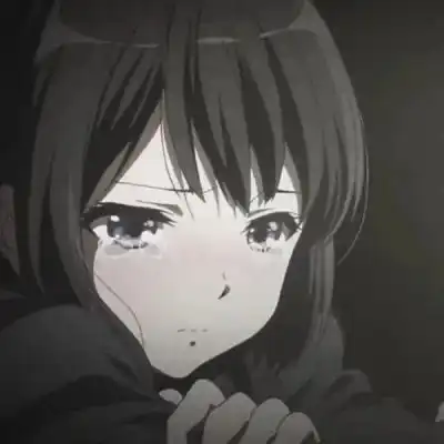 动漫丧系伤感头像黑白