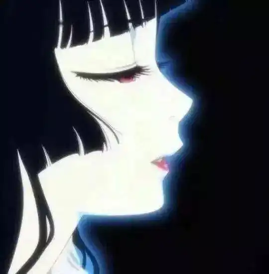 暗黑丧系男女生动漫头像
