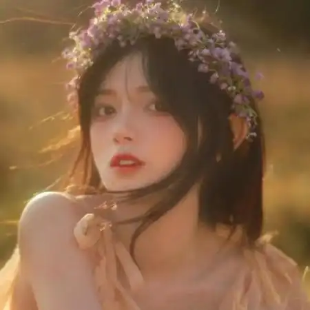 治愈系女头,意境优质面带笑容的
