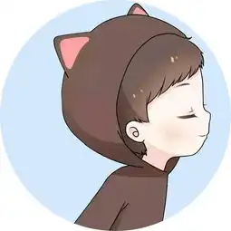 一个卡通动漫情侣头像,穿着连衣帽,有狐狸耳朵