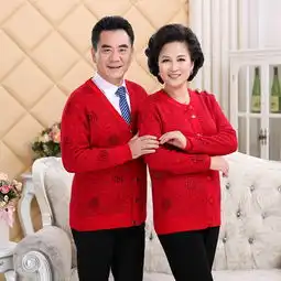 洋湖轩榭中老年外套老人衣服女奶奶羊绒开衫毛衣针织衫a
