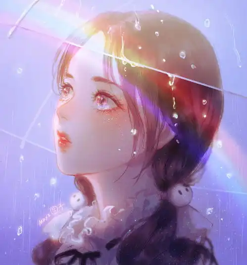 梦幻头像女生蓝紫色系