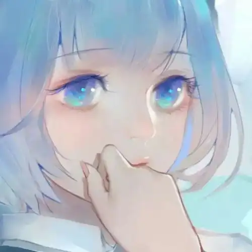 女生头像可爱动漫系少女蓝色系