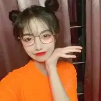 橙色qq头像小清新橙色女生qq头像
