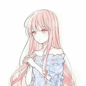 长发女生动漫头像
