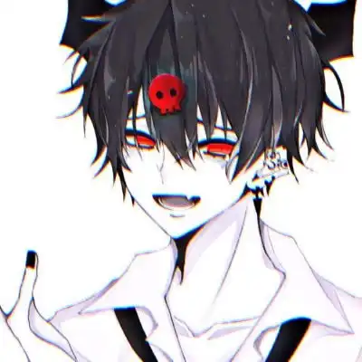 丧系动漫男头蓝色系