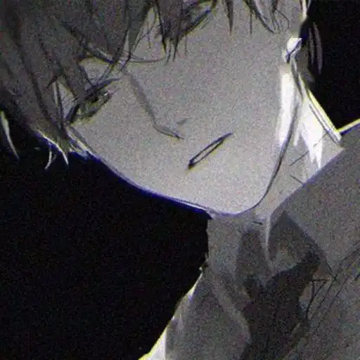 手描丧系男生头像动漫