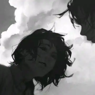 手描丧系男生头像情侣头像