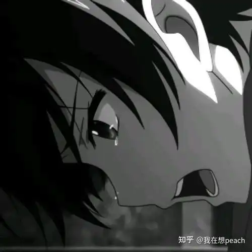 手描丧系男生头像动漫头像