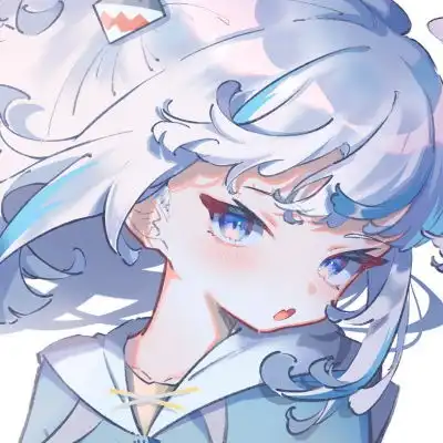 女生头像暖色系二次元头像高清蓝色系