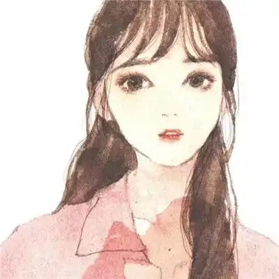 手绘头像女生唯美简约可爱又漂亮的长发短发女生
