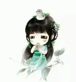 一组40张软萌可爱手绘古风q版插画,抱走做头像吧
