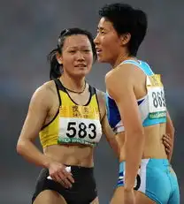 女子400米栏决赛选手们赛后的表情
