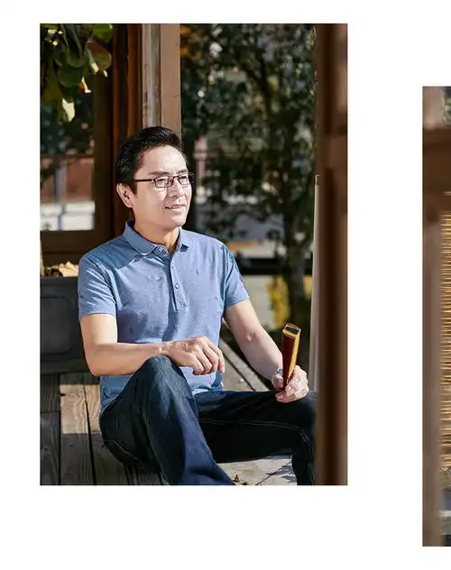 洋湖轩榭中年爸爸短袖t恤男夏装中老年男士休闲polo衫4050岁爷爷棉质衣服
