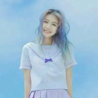 小清新蓝色系列女生头像
