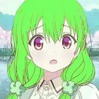 绿色系女生动漫头像清新拜托拜托