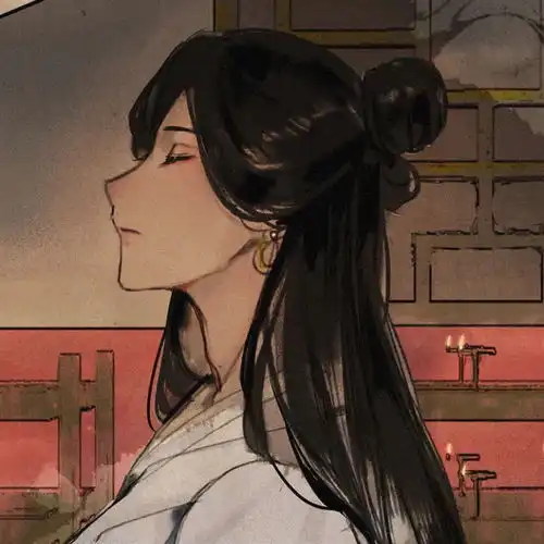 女生头像紫色系动漫图片古风