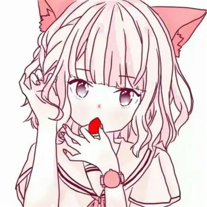 动漫女粉色系列头像,可爱又萌的粉色少女
