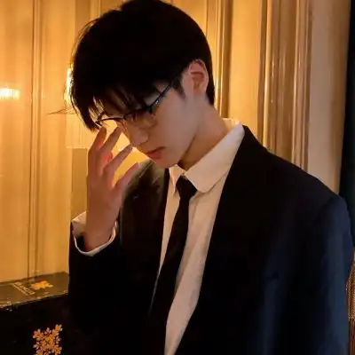 黑色系男生不露脸的漫画头像2021酷拽的漫画男头高冷