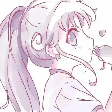 粉色系手绘精致少女头像
