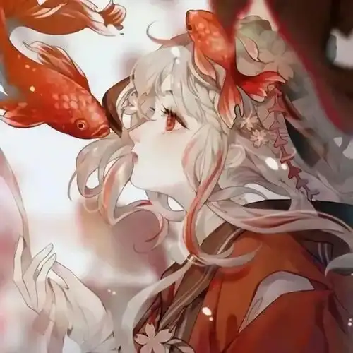 qq头像红色系女生头像古