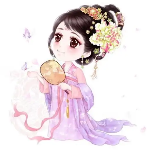 各位帮帮忙,给几张古代女生的图片可爱阳光水墨画小人物都要

