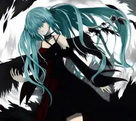 二次元少女恶魔头像初音未来
