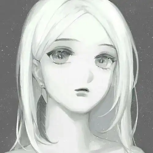 闺蜜头像丧系黑色插画