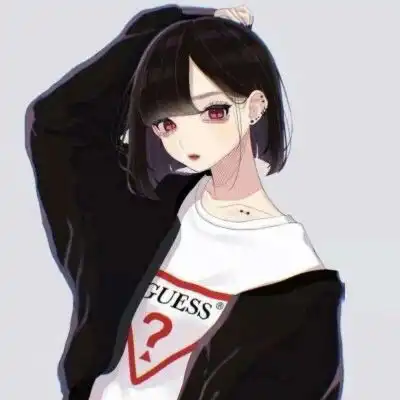 短发动漫头像女生高冷手绘帅气短发女生精致头像
