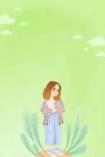 清新绿色卡通女生插画平面广告背景图片免费下载广告背景psd千库网图片编号4833980
