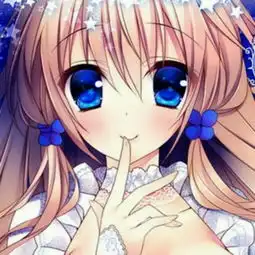 唯美蓝色头像少女动漫