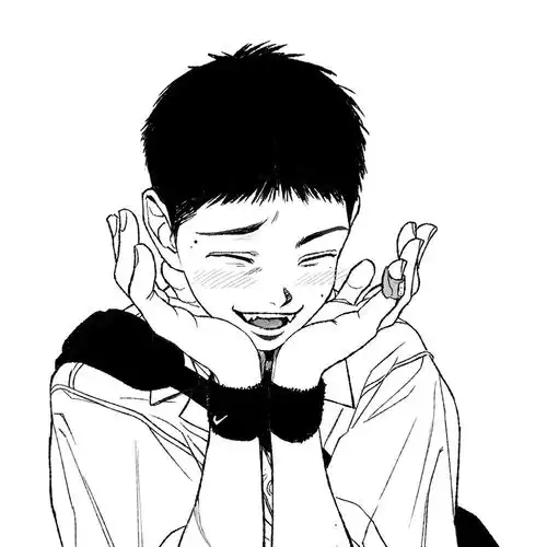 男生头像白色系可爱发型