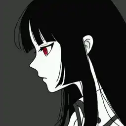 黑白丧系动漫女头
