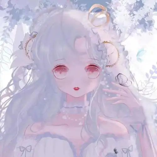 动漫女生头像干净的浅色系绝美动漫头像
