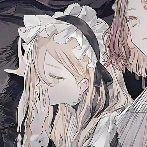 闺蜜头像丧系黑色动漫女生